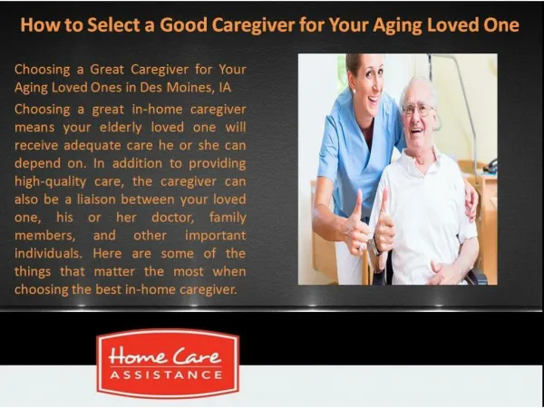 How to Select a Good Caregiver for Your Aging Loved One