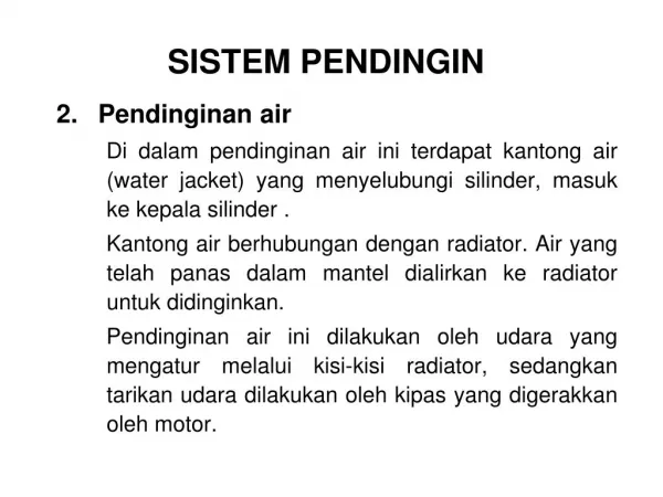 sistem pendingin