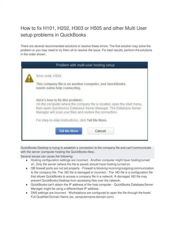 how to fix h101 h202 h303 or h505 and other multi