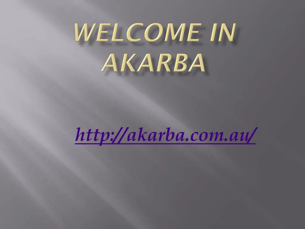 welcome in akarba