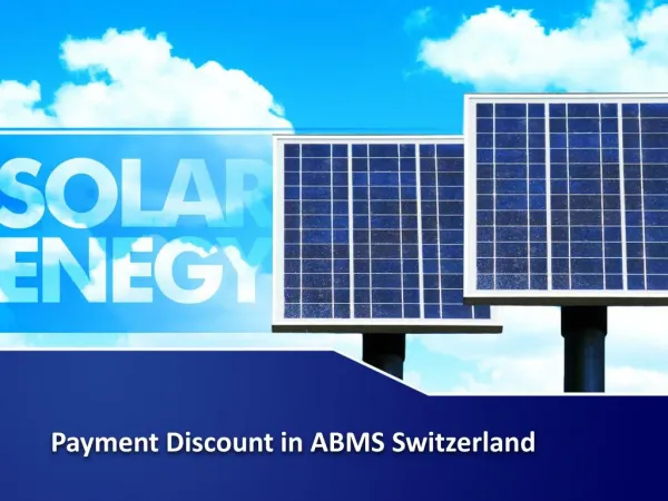 Payment Discount in ABMS Switzerland