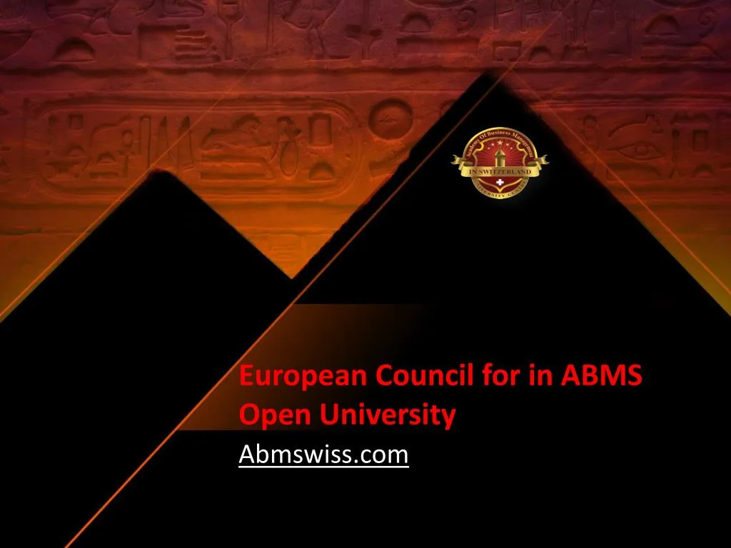 european council for in abms open university