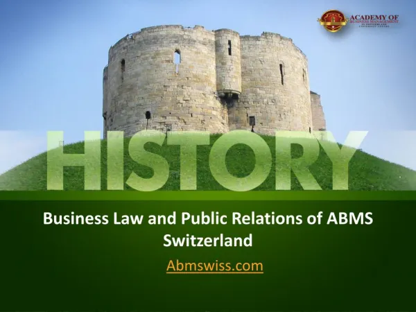 Business Law and Public Relations of ABMS Switzerland