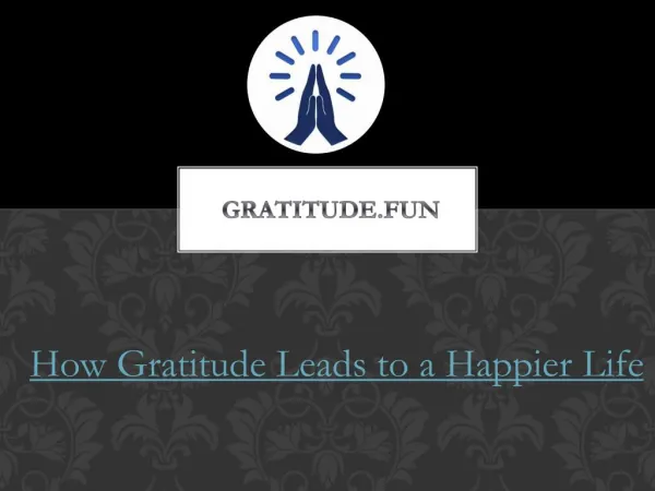 Gratitude and happiness
