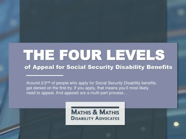 Social Security Disability's Four Levels of Appeal in Alexandria VA