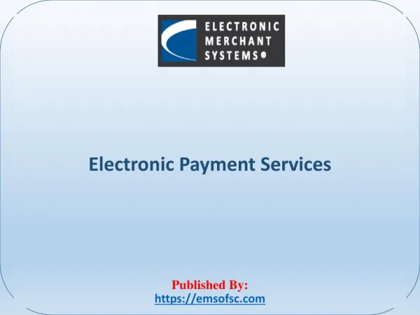 Electronic Payment Services