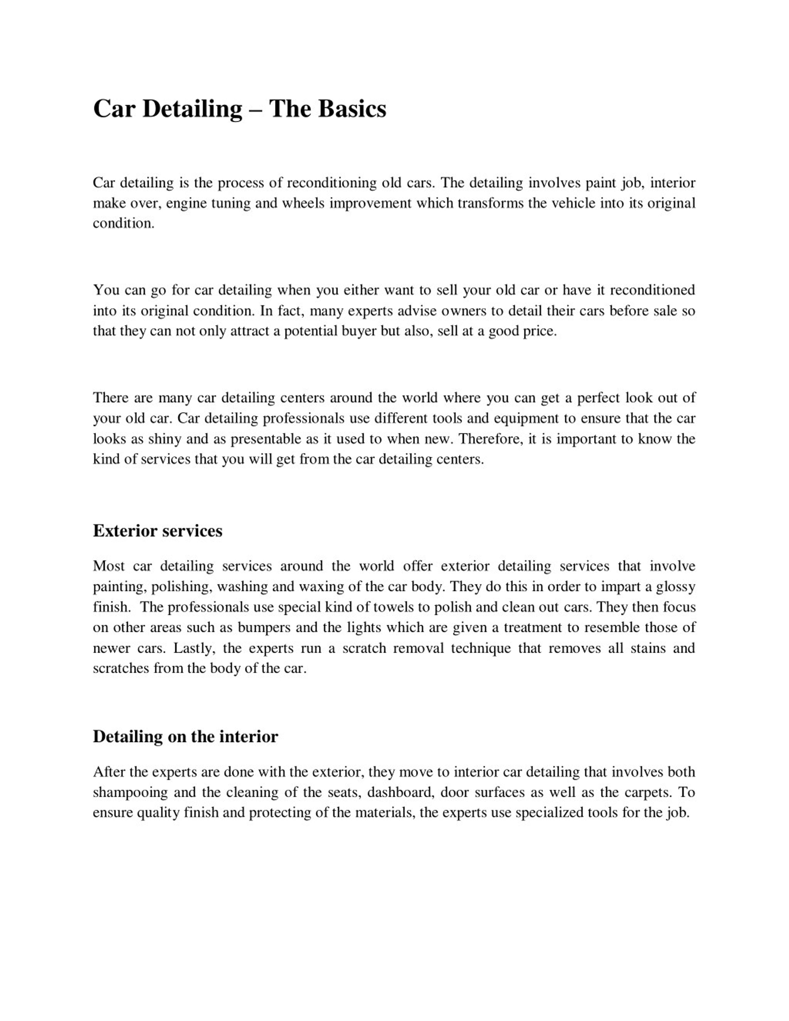PPT - Car Detailing – The Basics PowerPoint Presentation, free download ...