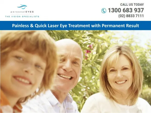 Painless & Quick Laser Eye Treatment with Permanent Result