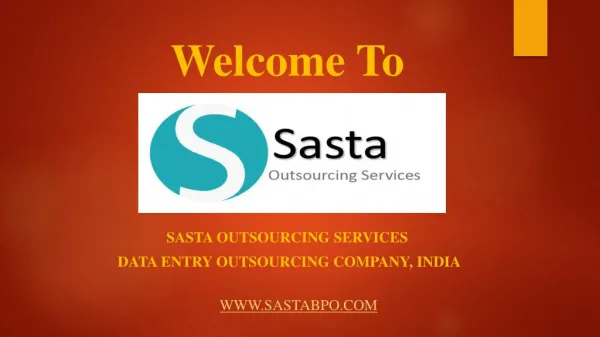 Outsource Online Data Entry Services I Sasta Outsourcing Services