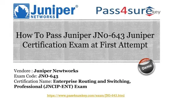 Pass4sure JN0-643 Dumps - Enterprise Routing and Switching