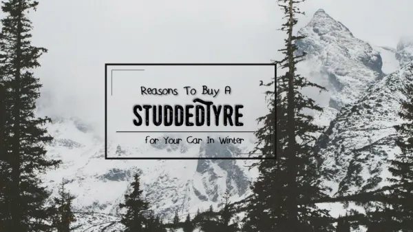 Reasons To Buy A Studded Tyre For Your Car In Winter