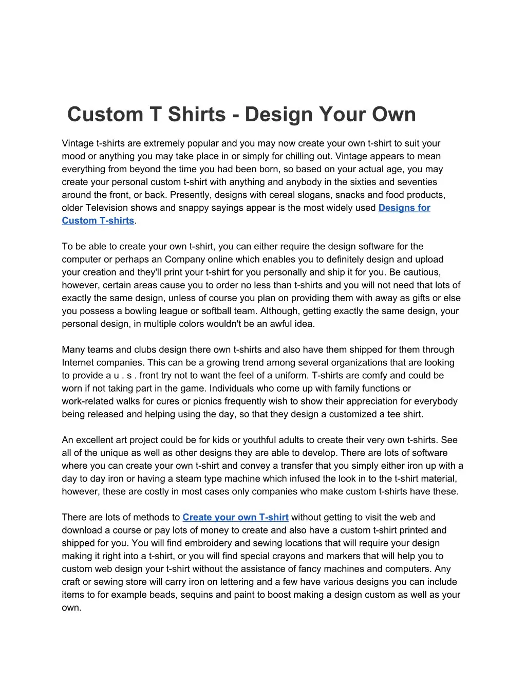 custom t shirts design your own