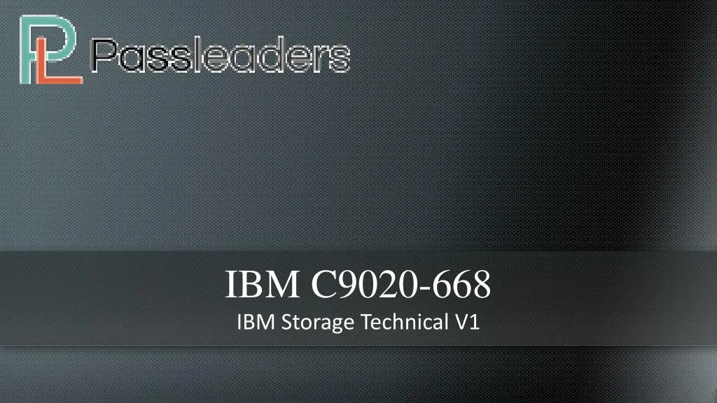 ibm c9020 668 ibm storage technical v1