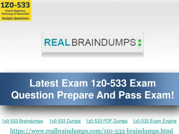 Get Real Exam Question And Answers For Oracle 1z0-533