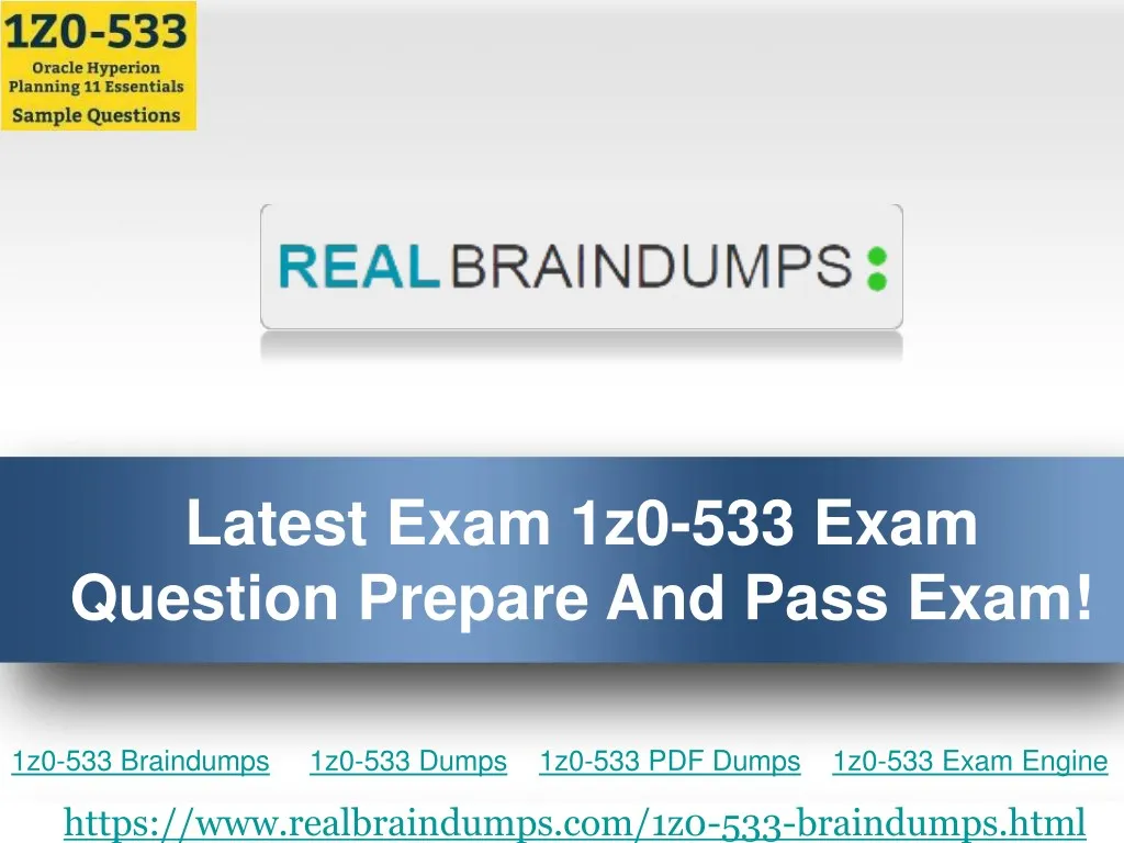 latest exam 1z0 533 exam question prepare