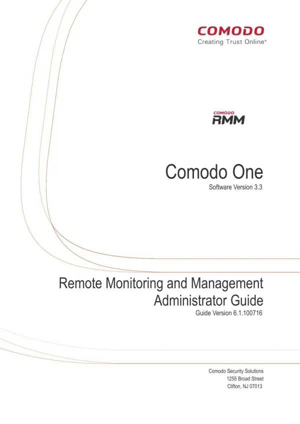 RMM Administrator Guide - Comodo One