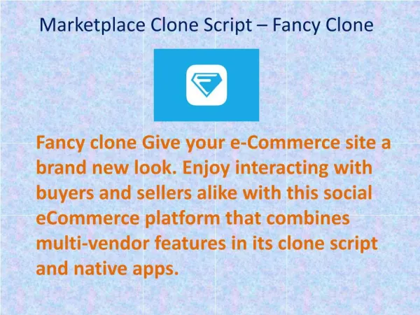 Marketplace Ecommerce Clone Script - Fancy clone