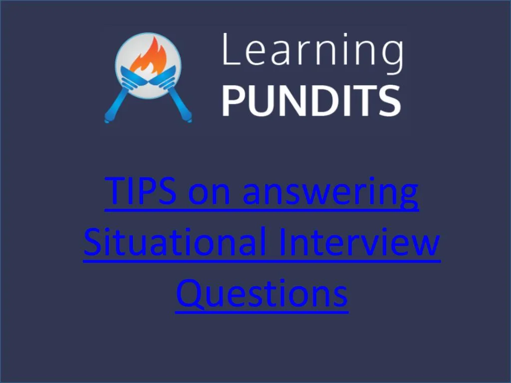 tips on answering situational interview questions