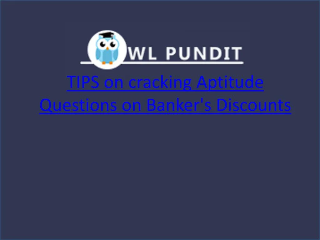 tips on cracking aptitude questions on banker