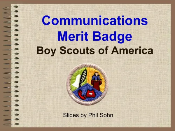 Communications Merit Badge Boy Scouts of America