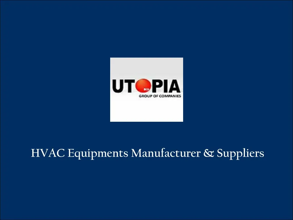 hvac equipments manufacturer suppliers