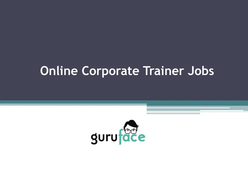 online corporate trainer jobs