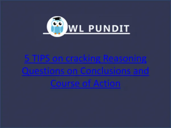 Tips on cracking Reasoning Questions on Statements & Conclusions