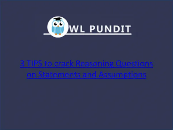 Tips on cracking Reasoning Questions on Statements & Assumptions