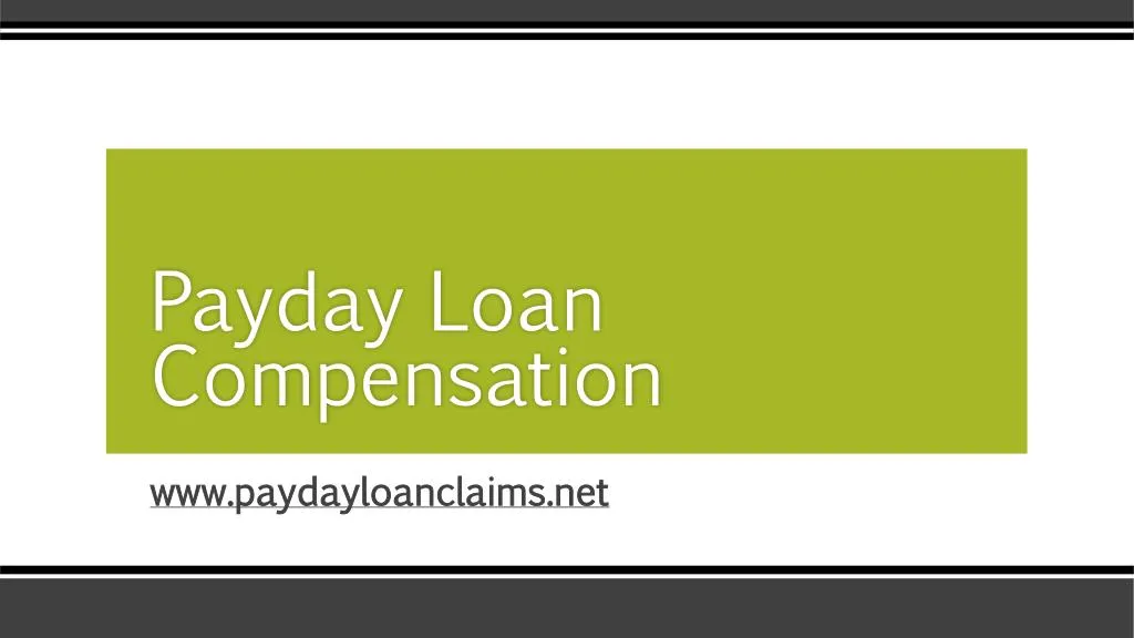 payday loan compensation