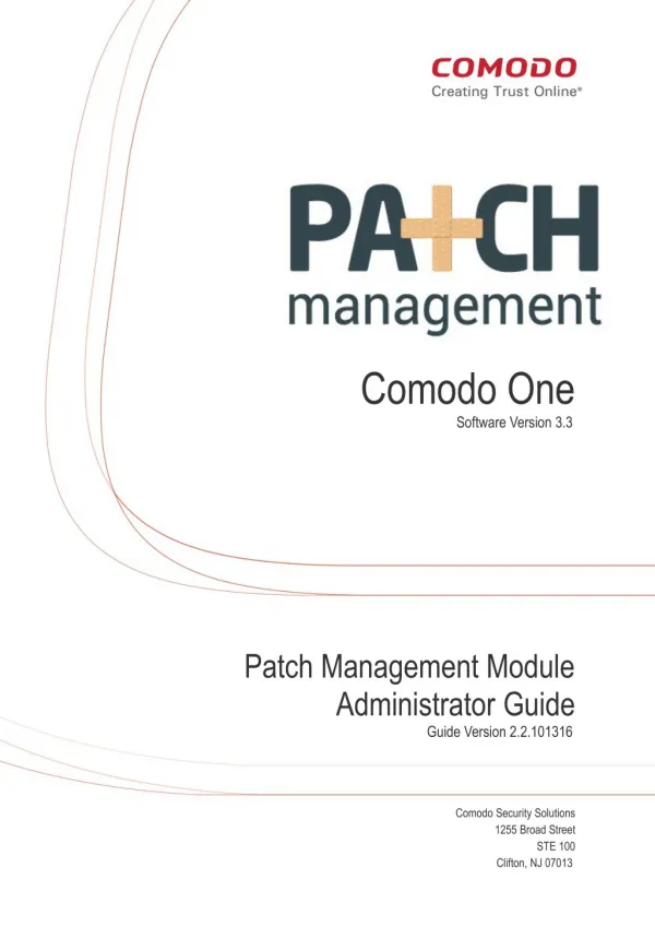 Patch Management Setup Guide - Comodo One