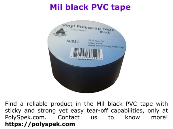 Mil black PVC tape