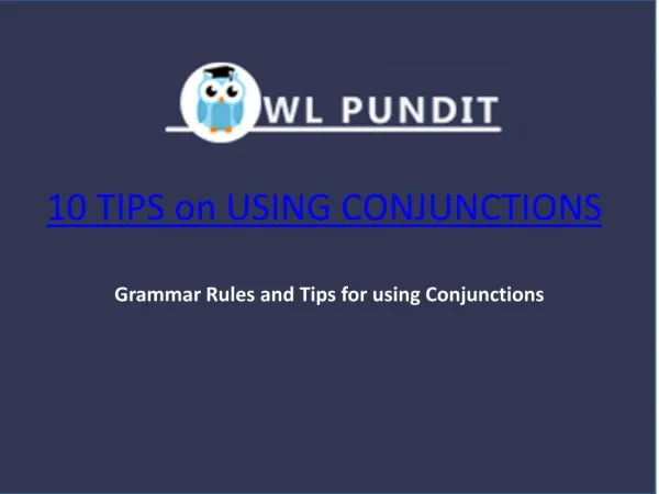 Tips on Answering Questions Related To Conjunctions