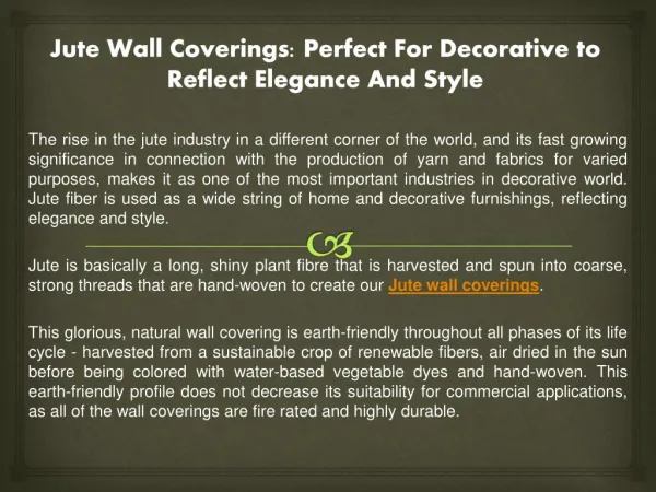Jute Wall Coverings: Perfect For Decorative to Reflect Elegance And Style