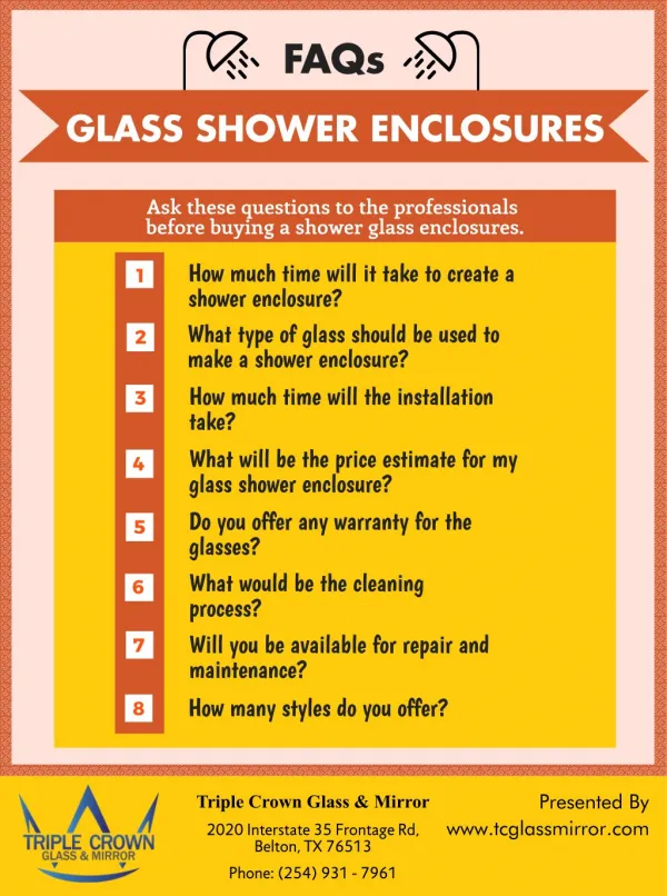 Glass Shower Enclosures FAQs