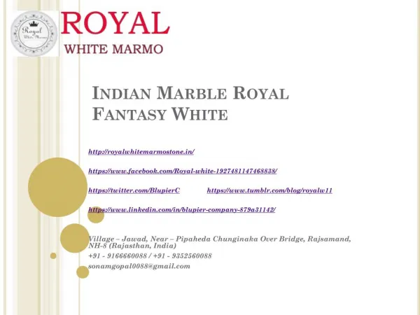 Indian Marble Royal Fantasy White