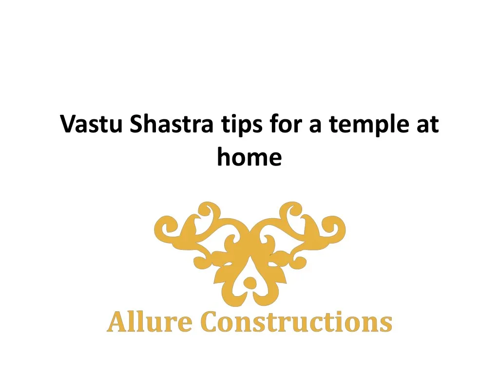 vastu shastra tips for a temple at home