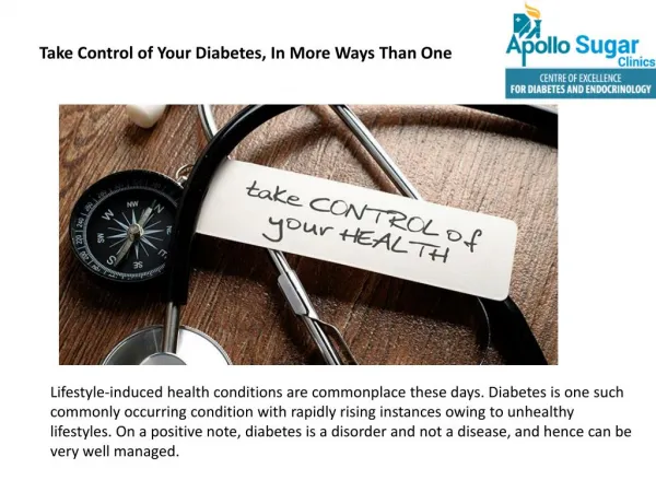 Take Control of Your Diabetes, In More Ways Than One