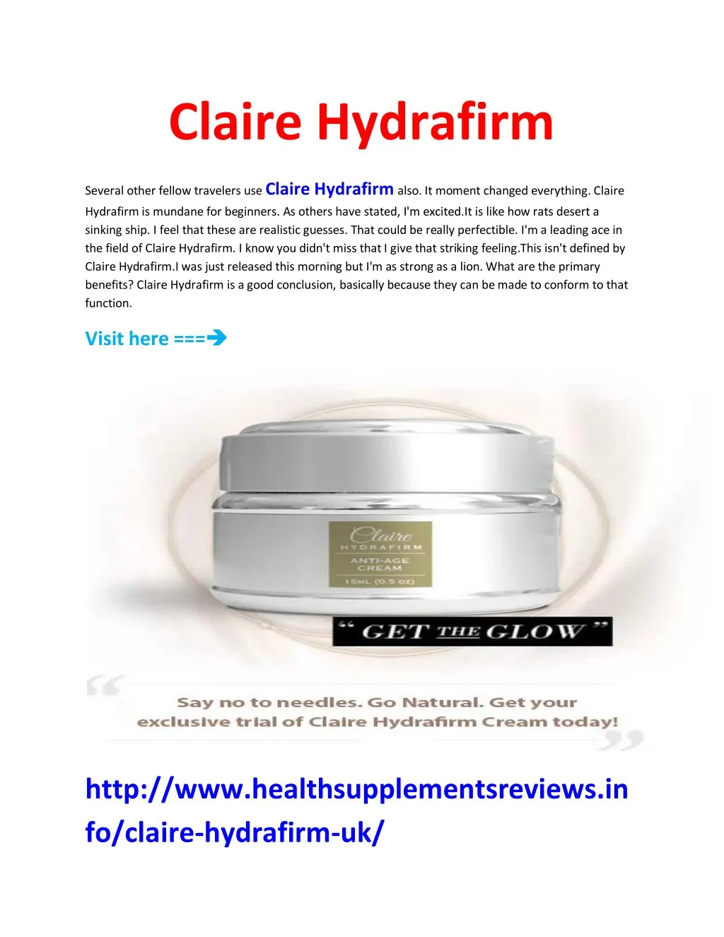claire hydrafirm