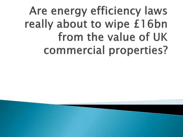 Strict new commercial EPC property laws