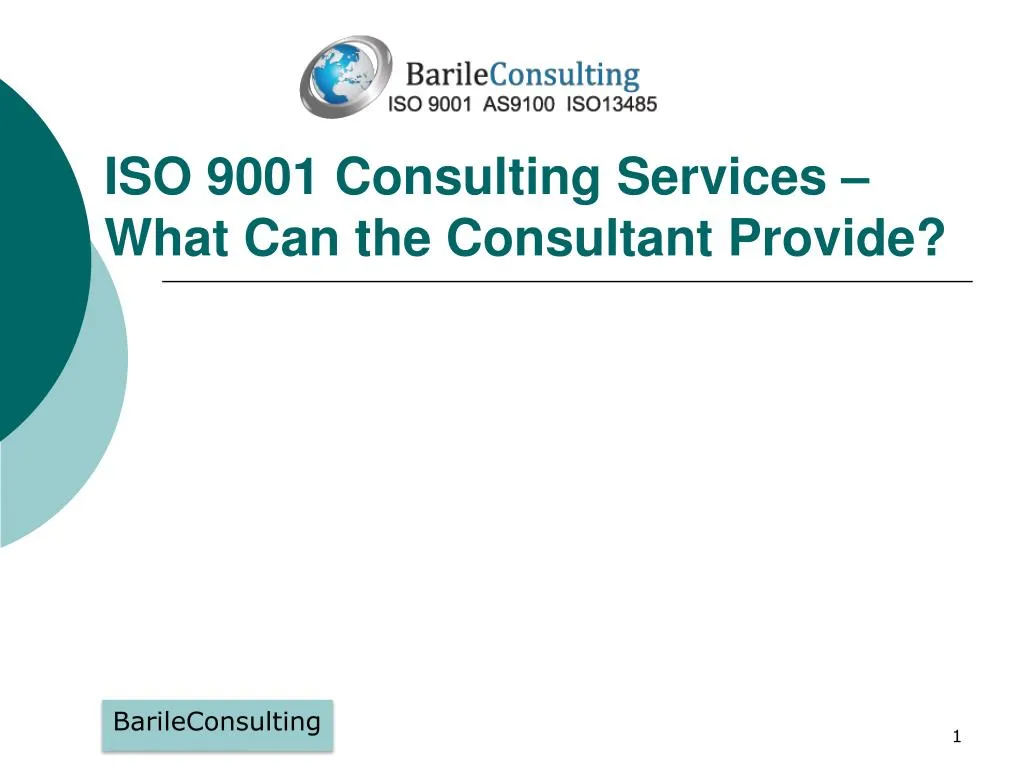 iso 9001 consulting services what can the consultant provide