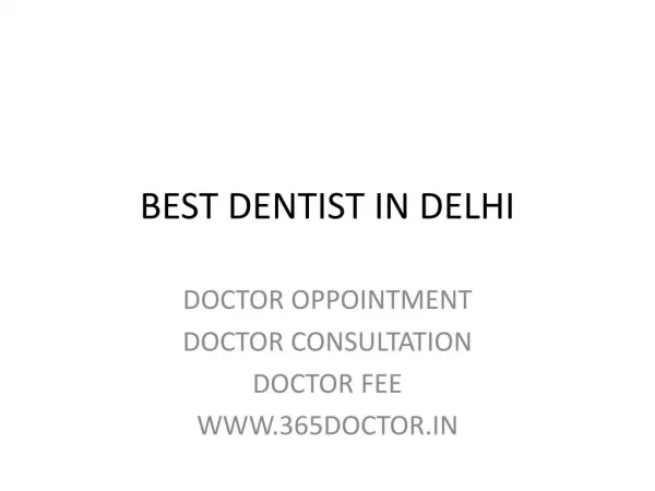 Best dentist in delhi