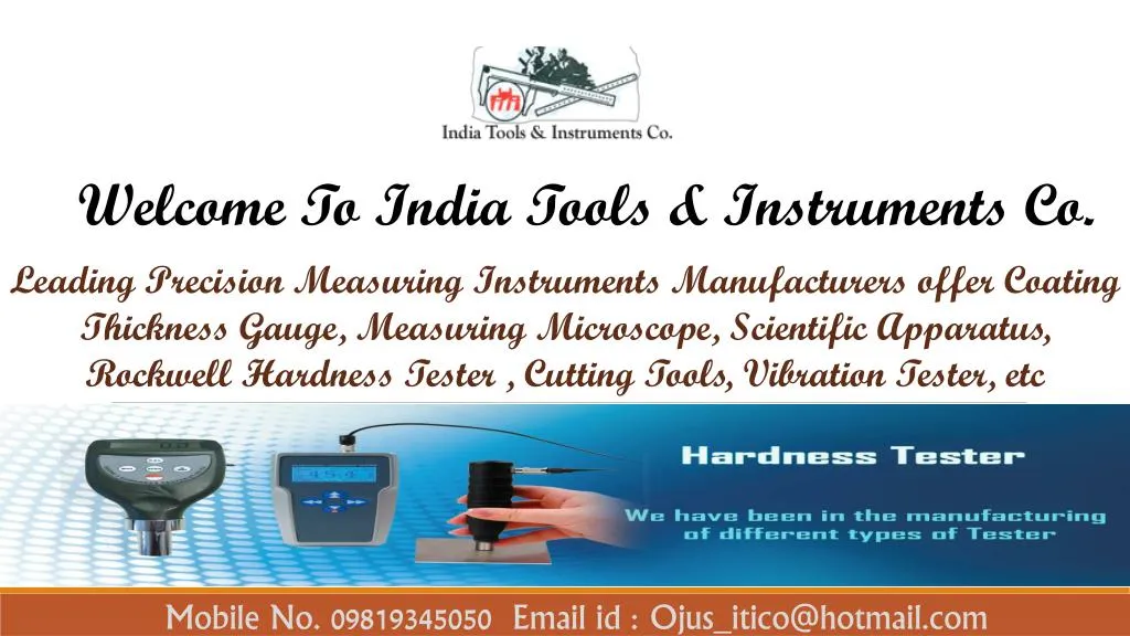 welcome to india tools instruments co