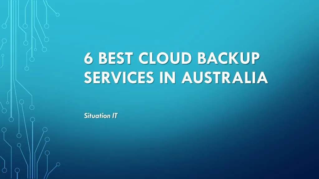 6 best cloud backup services in australia