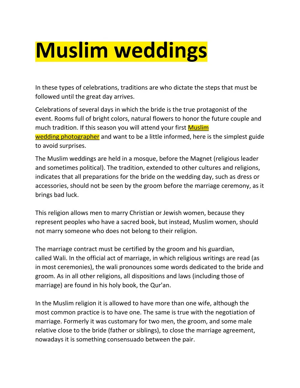 muslim weddings