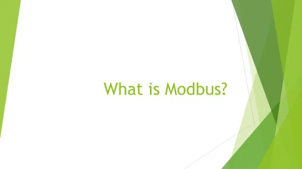 What is modbus?