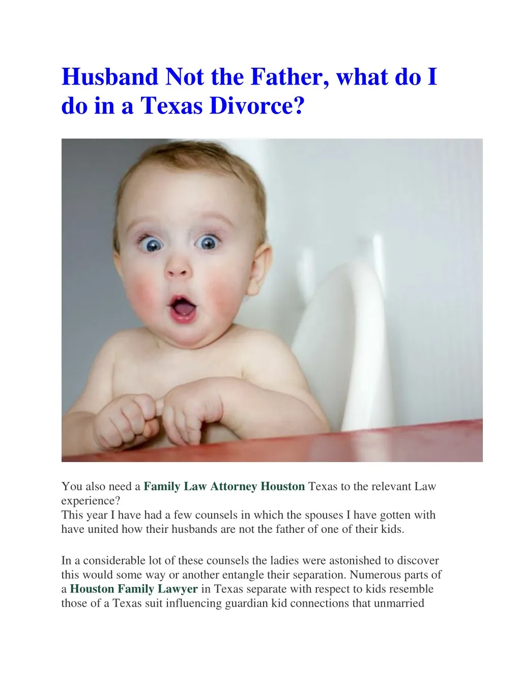 husband not the father what do i do in a texas