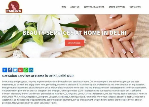 Beauty and Salon services At Home in Delhi | Parilokindia.com