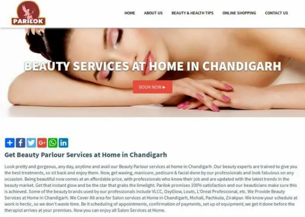 Beauty Services At Home in Chandigarh | Parilokindia.com