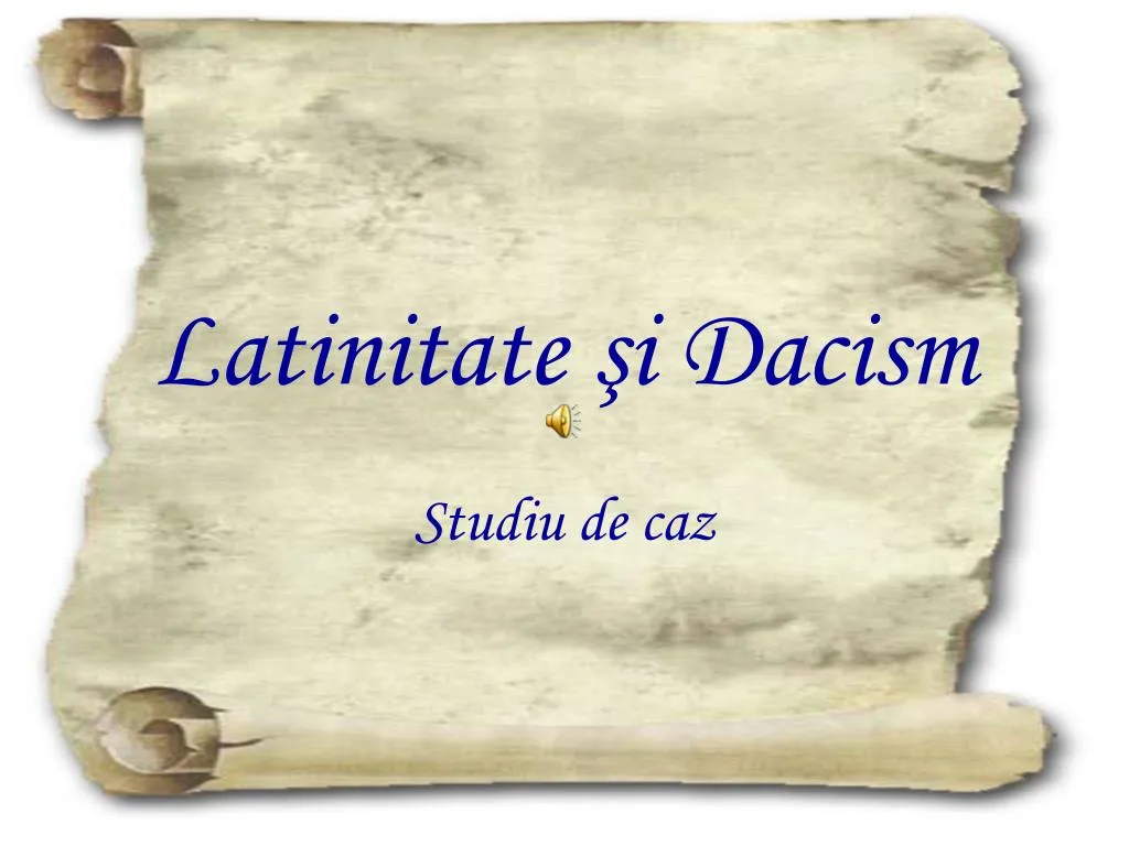 latinitate i dacism