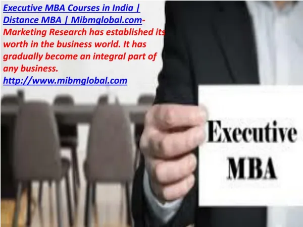 Executive MBA Courses in India Distance MBA working on data excites you.